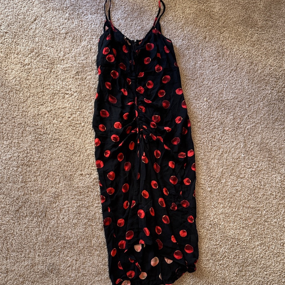 Moschino Black and Red Polka Dot Dress